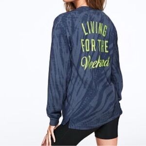 Vs Pink CAMPUS LONG SLEEVE RINGER TEE